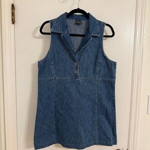 Vintage American Outpost Denim Collar Sleeveless Dress size 14